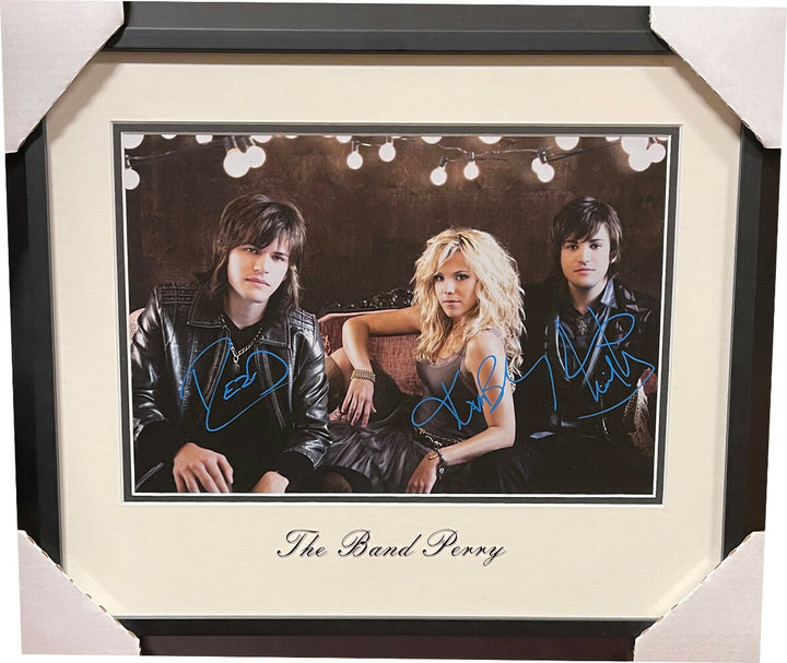 The Band Perry signed 11x14 Photo- Kimberly, Reid and Neil Perry Framed- JSA