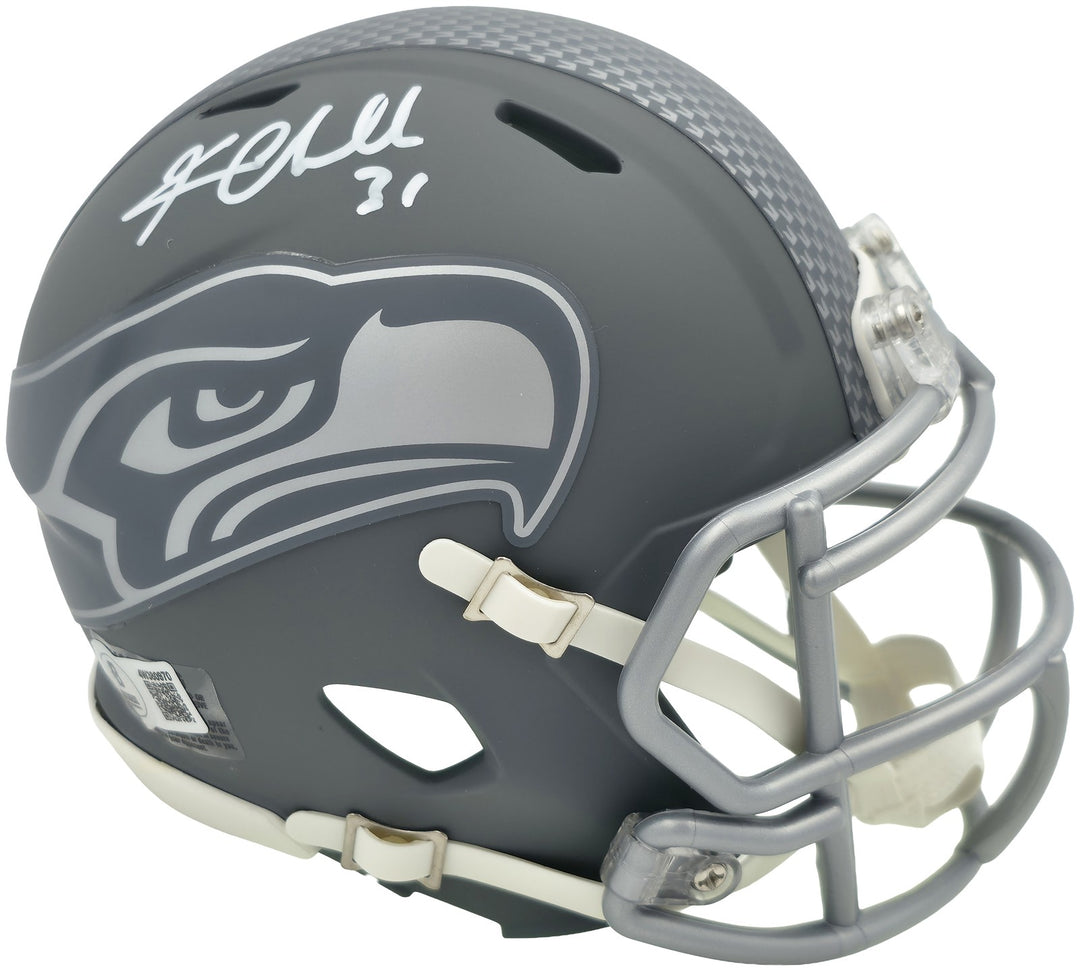 Kam Chancellor Signed Seahawks Slate Silver Speed Mini Helmet Beckett Witness
