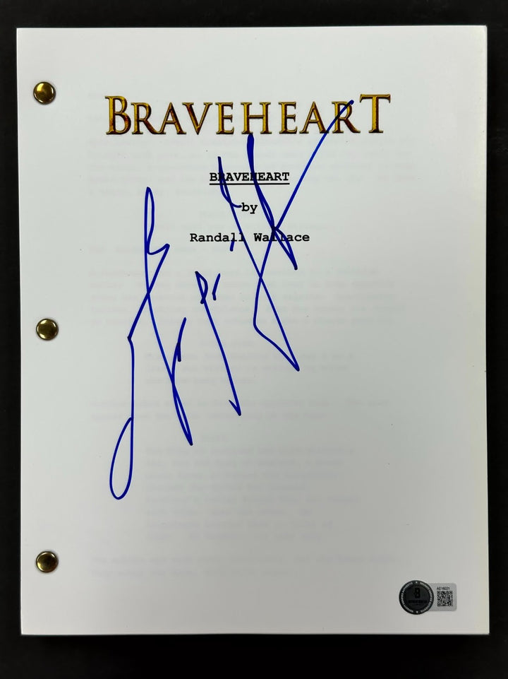 Mel Gibson signed Braveheart Movie Script autograph ~ Beckett BAS