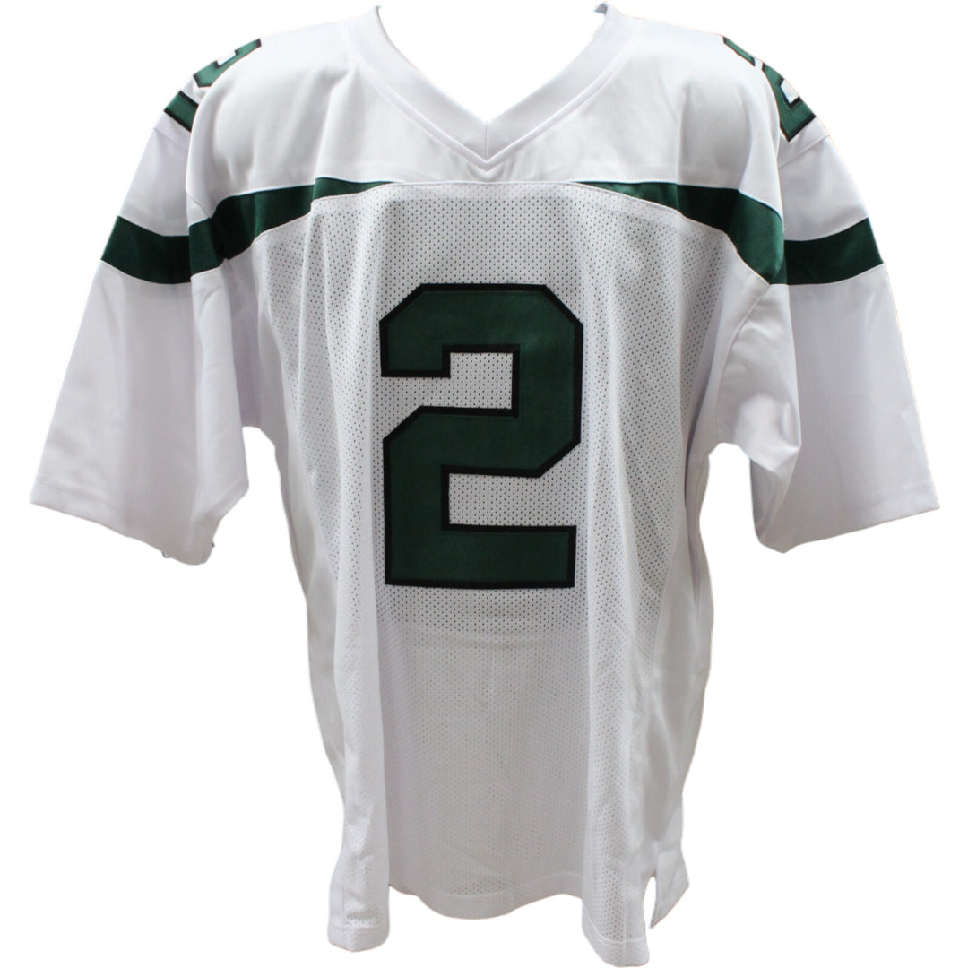 Zach Wilson Autographed/Signed White Pro Style Jersey Beckett 45997