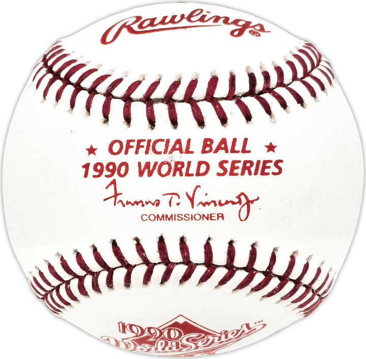 Marty Brennaman Auto 1990 WS Logo MLB Baseball Reds WS Champs 1990 JSA CC21745