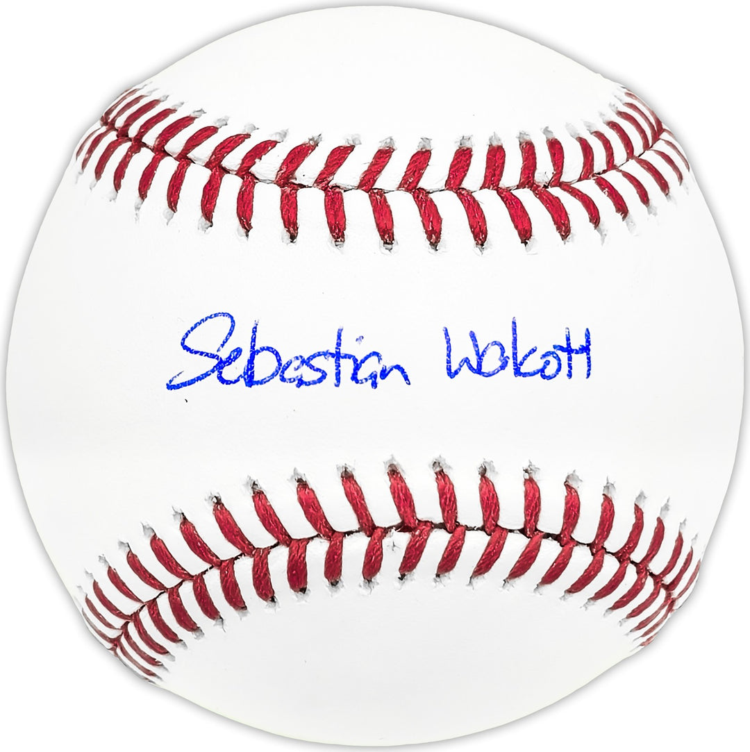 Sebastian Walcott Signed MLB Baseball Texas Rangers Full Name Beckett Wit