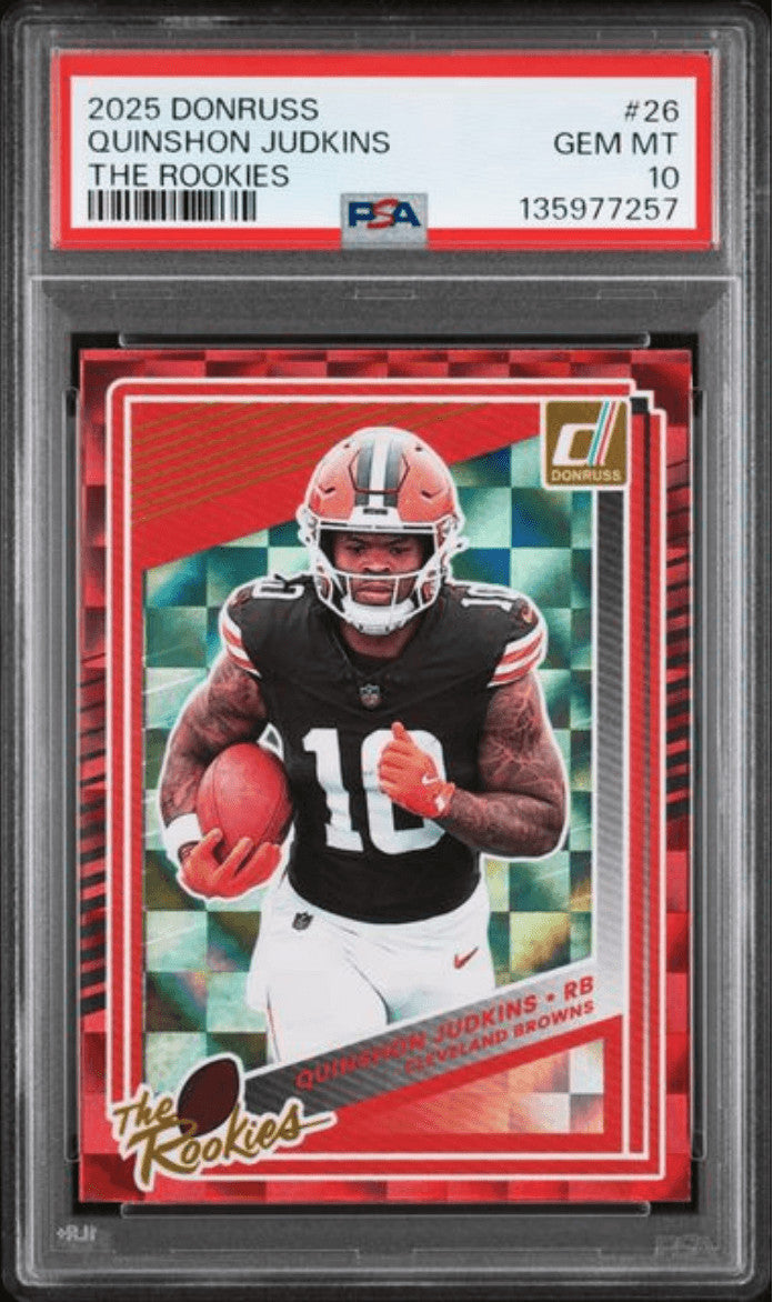 Graded 2025 Panini Donruss Quinshon Judkins #26 The RCs RC Card PSA 10
