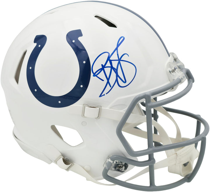 Reggie Wayne Signed Colts White 2020 Alt Full Size Authentic Helmet BAS