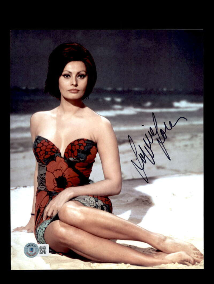Sophia Loren Beckett BAS Signed 8x10 Photo Autograph 5