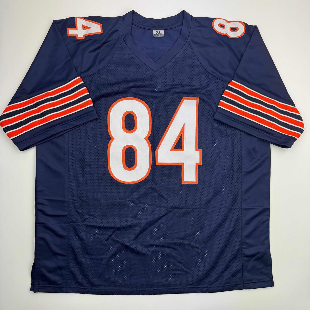 Autographed/Signed Colston Loveland Chicago Blue Football Jersey Beckett BAS COA