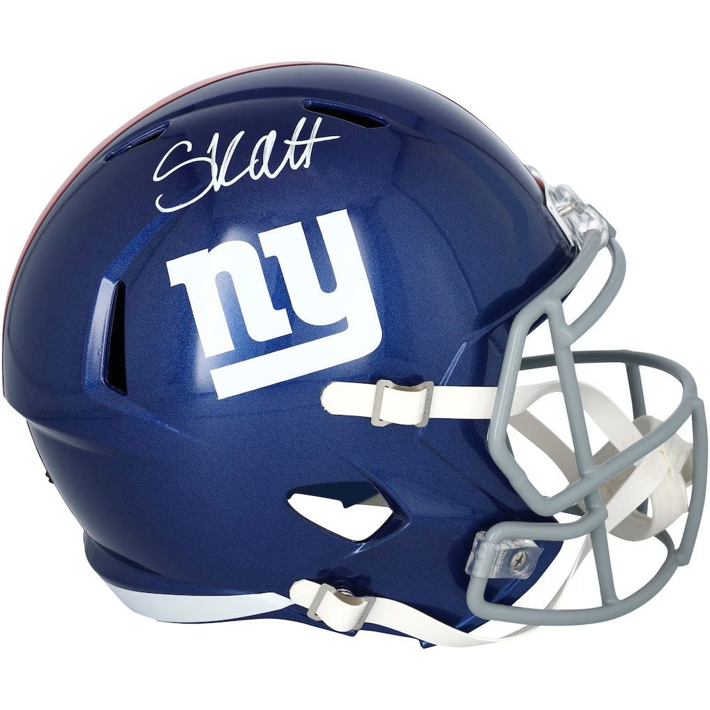 Cam Skattebo Signed New York Giants Full Size Replica Speed Helmet Fanatics