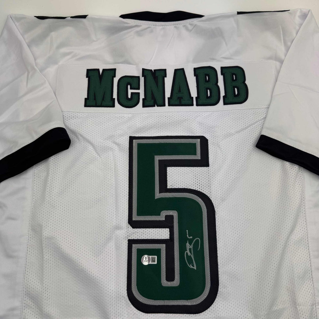 Autographed/Signed Donovan McNabb Philadelphia White Jersey JSA COA