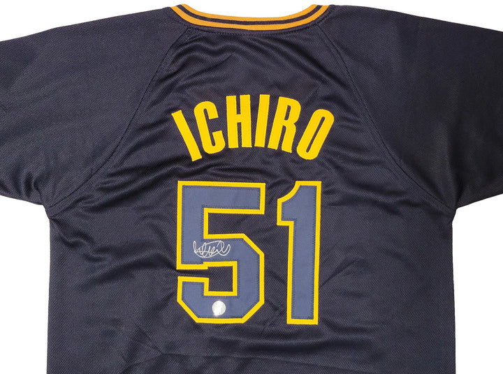 Orix Blue Wave Ichiro Suzuki Autographed Signed Navy Jersey IS Holo