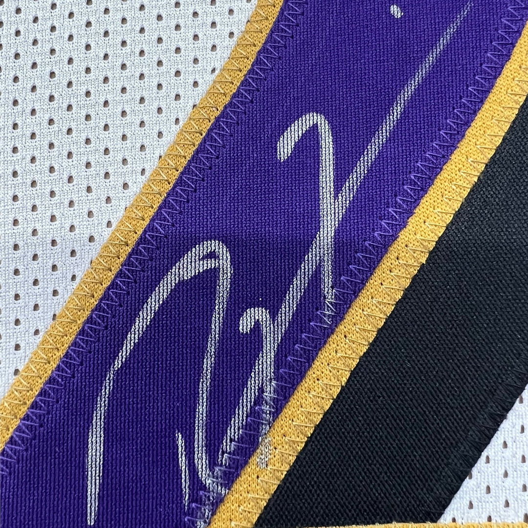 FRAMED Signed RAY LEWIS 35x39 Baltimore White Jersey JSA COA Auto