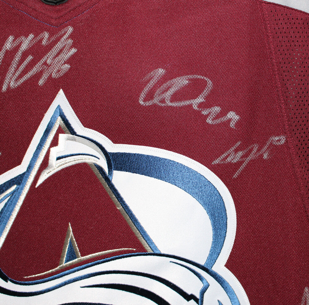 Colorado Avalanche Team Signed Burgandy Adidas 54 Jersey 20 Sigs FAN 37470