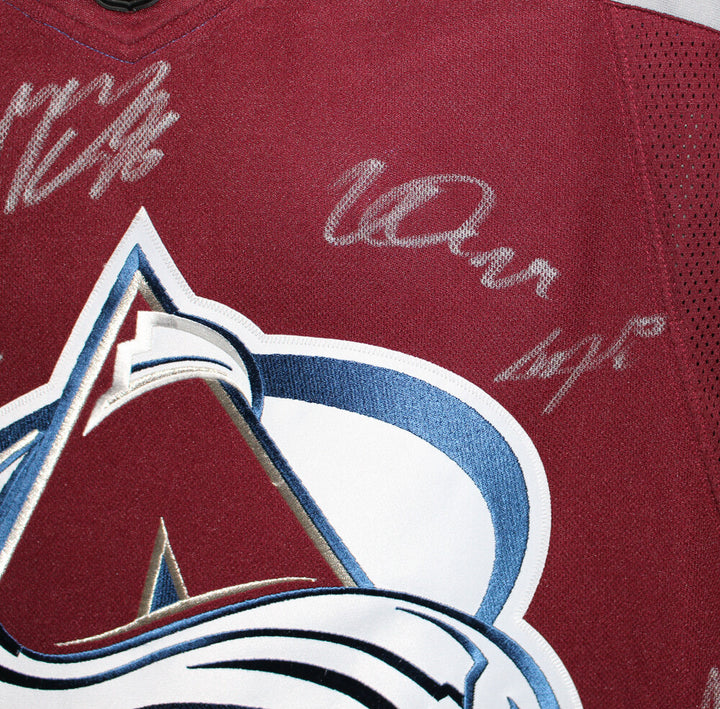 Colorado Avalanche Team Signed Burgandy Adidas 54 Jersey 20 Sigs FAN 37470