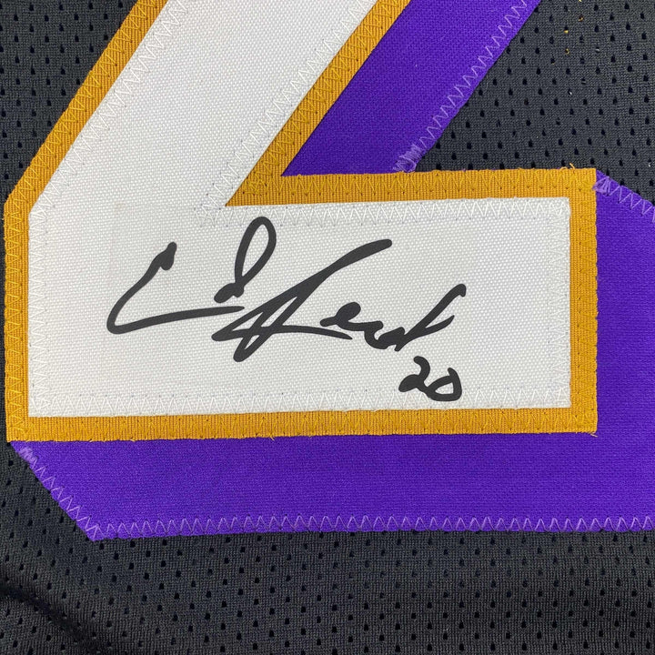 Facsimile Autographed Ed Reed Baltimore Black Reprint Laser Jersey Size Men's XL