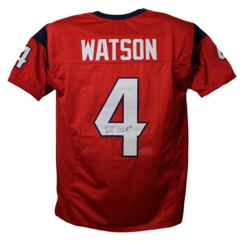Deshaun Watson Autographed Pro Style Red XL Jersey JSA 22315