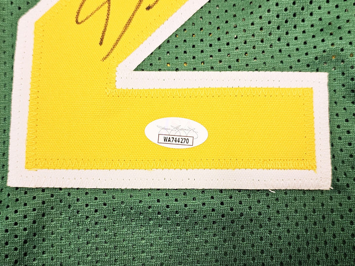 Seattle Supersonics Gary Payton Autographed Signed Green Jersey JSA