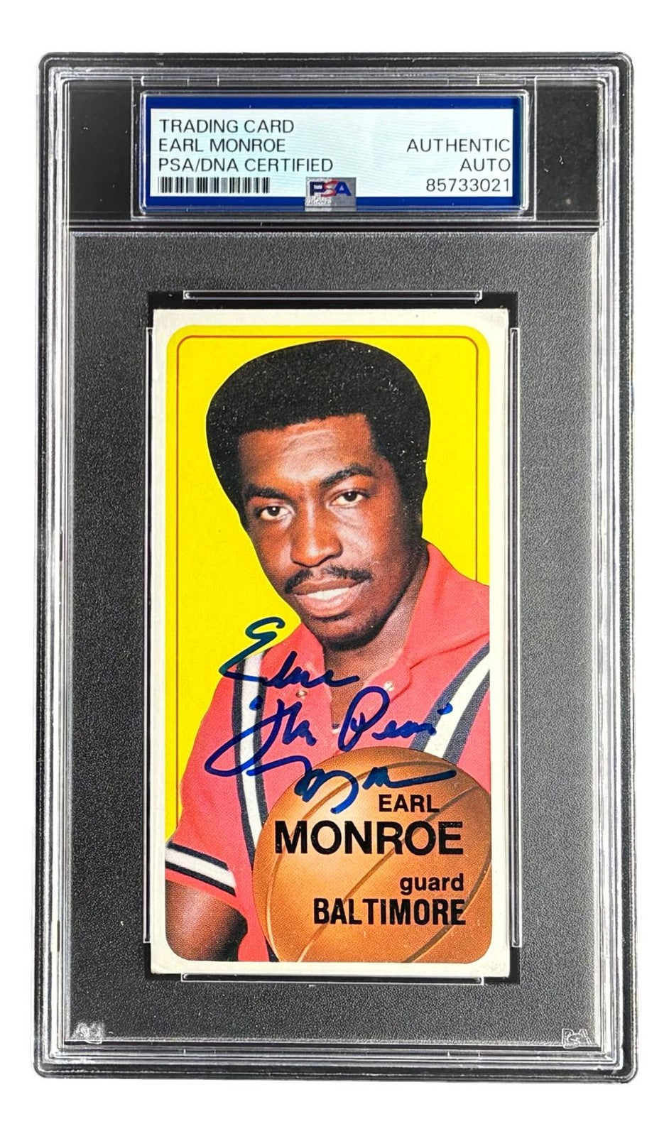 Earl The Pearl Monroe Signed 1970/71 Topps #20 Knicks Trading Card PSA/DNA