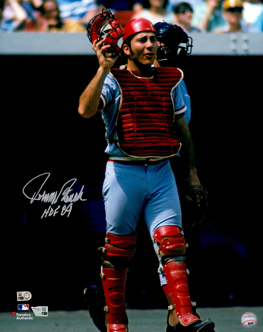 Johnny Bench Signed 16x20 Photo Cincinnati Reds "HOF 89" Fanatics & MLB Holo