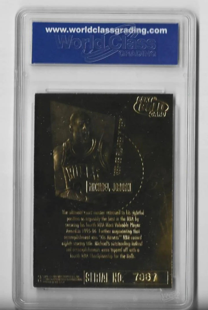 Michael Jordan 1996-97 Skybox Ex-2000 Feel The Game Rookie Card (WCG 10 GEM-MT)