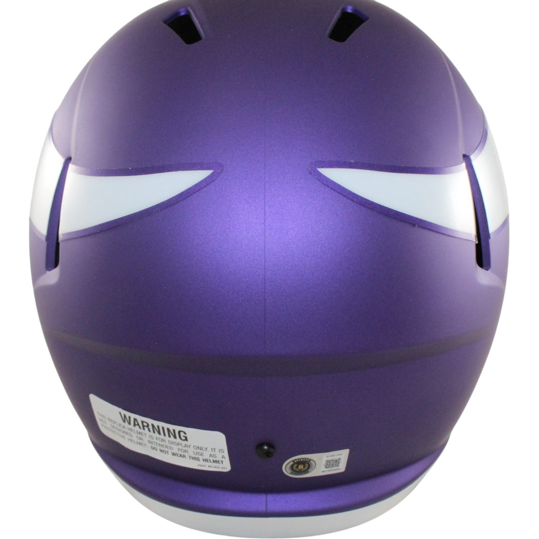 Justin Jefferson Autographed Minnesota Vikings F/S Helmet Beckett Witness 57904