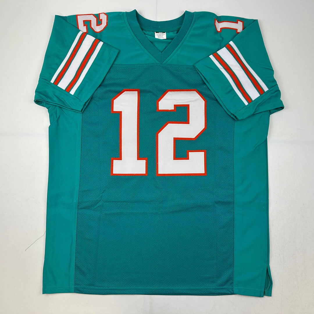 Facsimile Autographed Bob Griese Miami Teal Reprint Jersey Size Men's XL