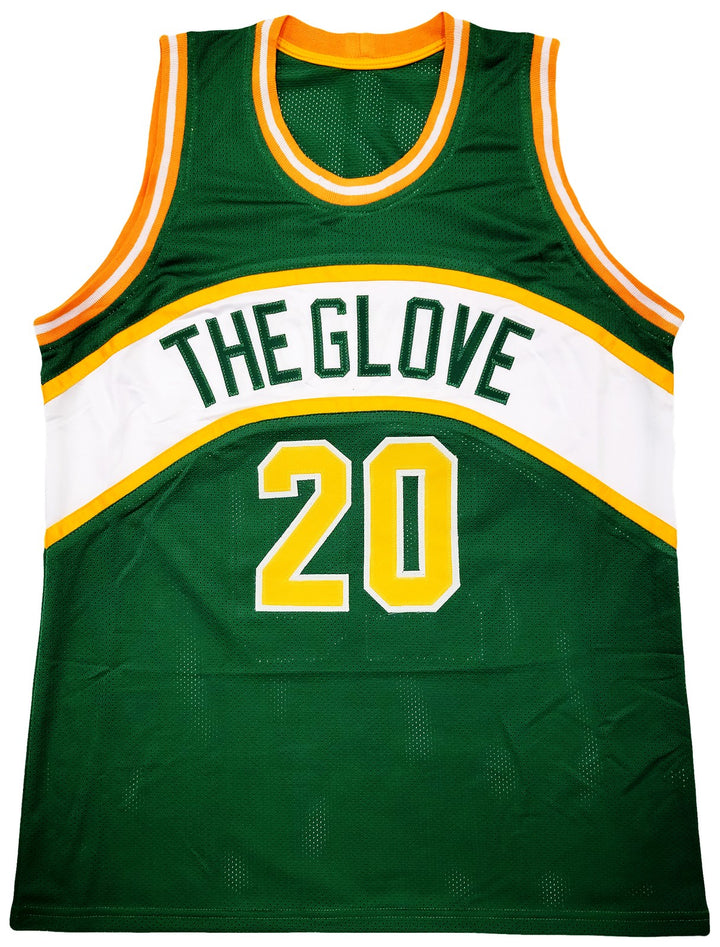 Seattle Supersonics Gary Payton Signed Green Jersey Beckett