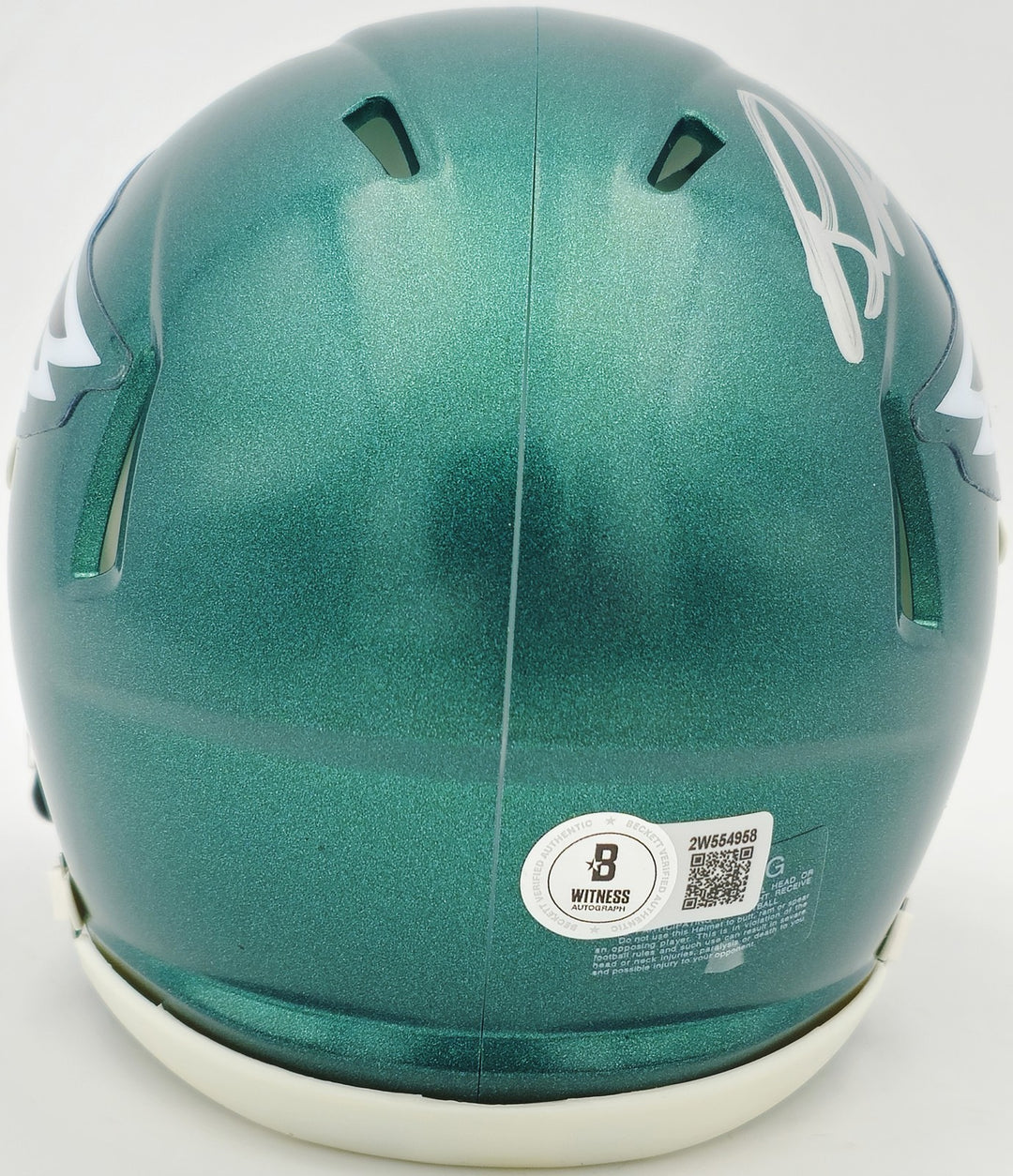 Brandon Graham Signed Philadelphia Eagles Green Speed Mini Helmet Beckett Wit