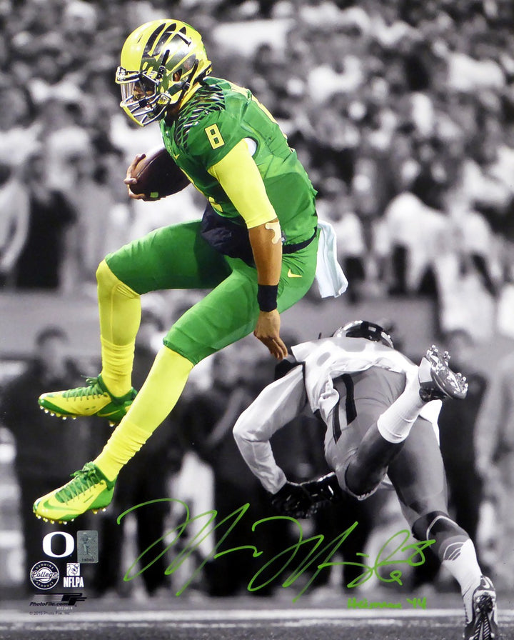 Marcus Mariota Signed 16x20 Photo Oregon Ducks "Heisman '14" MM Holo