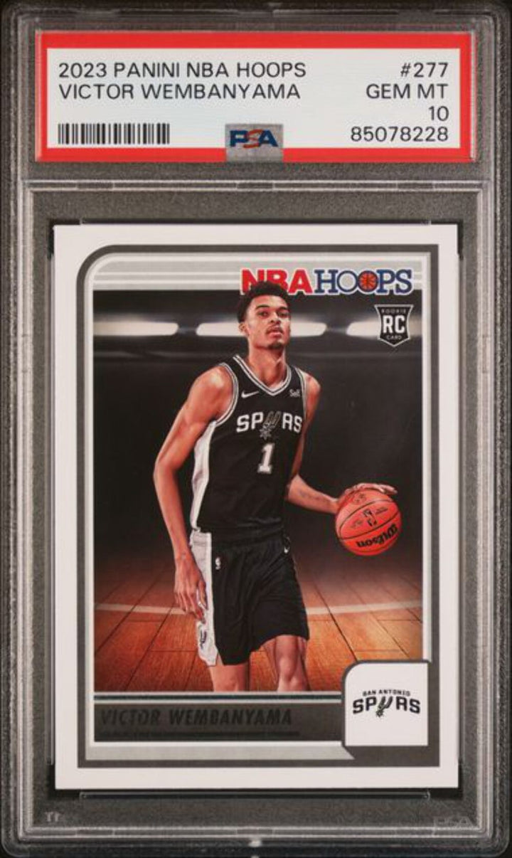 Graded 2023 Panini Hoops Victor Wembanyama #277 Rookie RC Basketball Card PSA 10