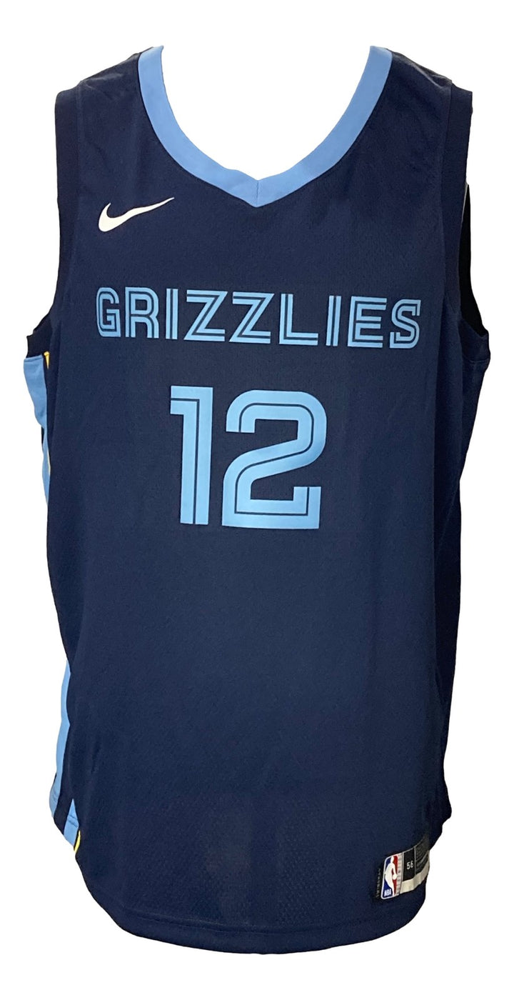 Ja Morant Signed Memphis Grizzlies Navy Blue Nike Swingman 2XL Jersey BAS