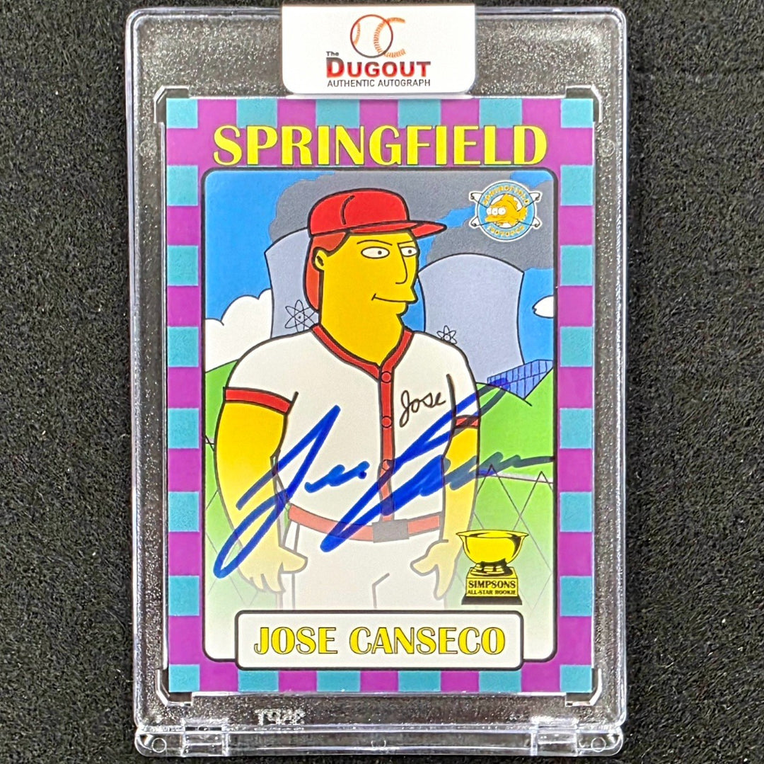 Jose Canseco signed The Simpsons Isotopes card OC Authentic Autograph
