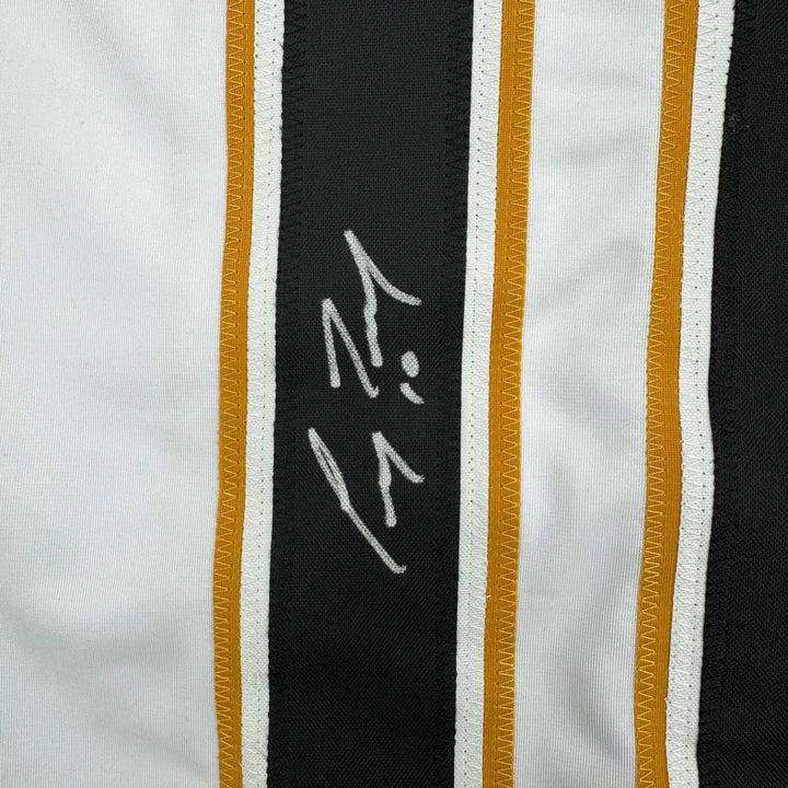 Framed Autographed/Signed Corey Perry 35x39 Anaheim White Jersey JSA COA