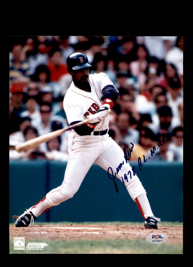 Jim Rice PSA DNA Signed 8x10 Photo Autograph 1978 AL MVP