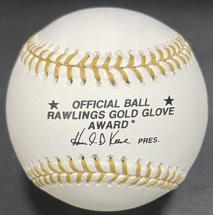 Al Kaline Signed Mlb Gold Glove Baseball 10 Gold Gloves Auto Tigers Hof Steiner