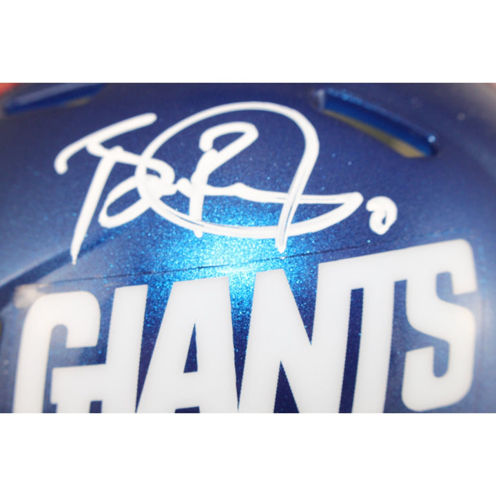 Brian Burns Autographed New York Giants Color Rush Mini Helmet Beckett 53885