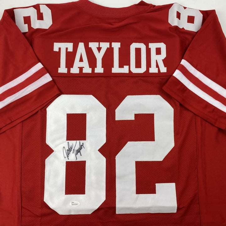 Autographed/Signed JOHN TAYLOR San Francisco Red Jersey JSA COA Auto