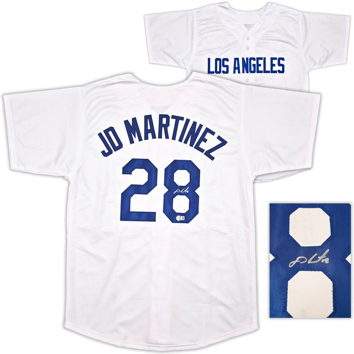 Los Angeles Dodgers JD Martinez Signed White Jersey Beckett Witness