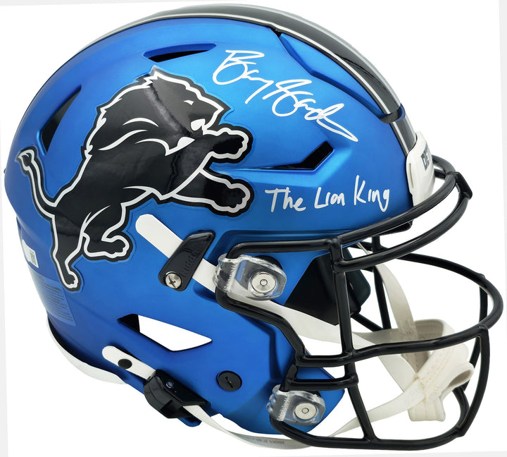 Barry Sanders Auto Lions Blue Full Size SpeedFlex Authentic Helmet "Lion King"