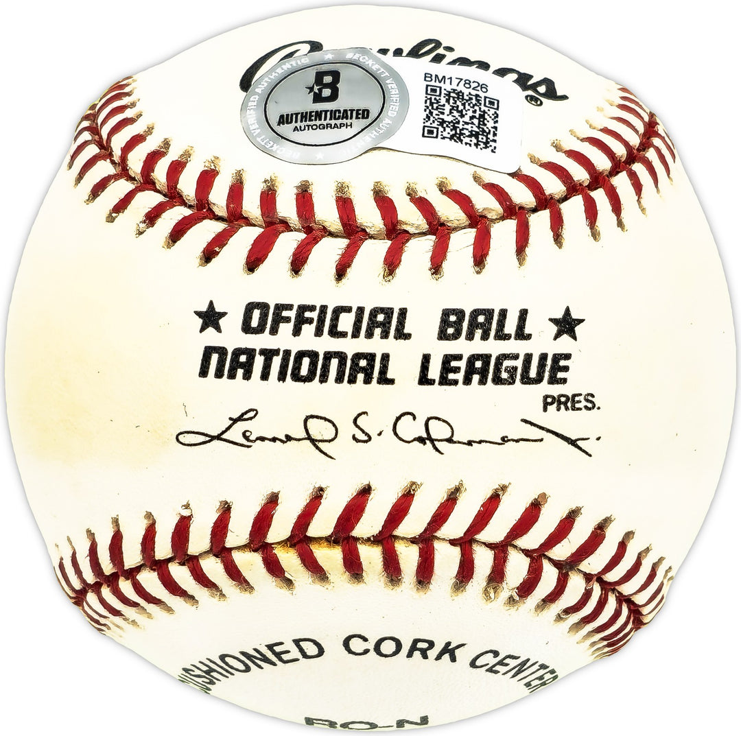 Saturnino Nino Escalera Signed NL Baseball Cincinnati Reds Beckett #BM17826