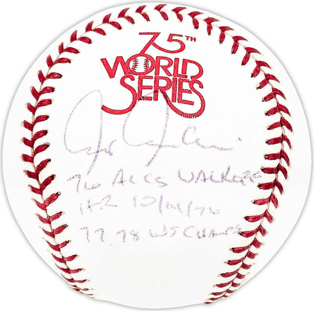 Chris Chambliss Autographed 1978 WS Baseball Yankees ALCS HR Beckett BM25614