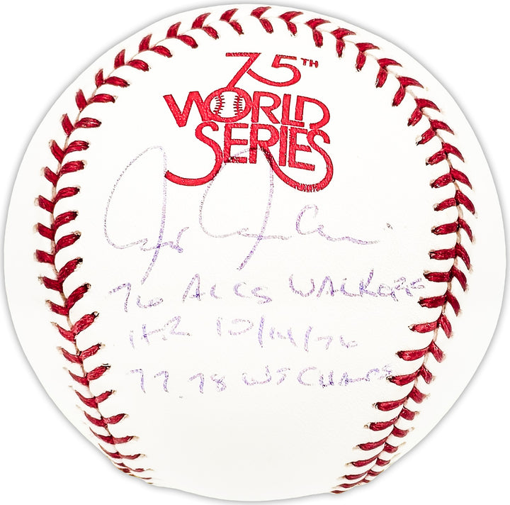 Chris Chambliss Autographed 1978 WS Baseball Yankees ALCS HR Beckett BM25614