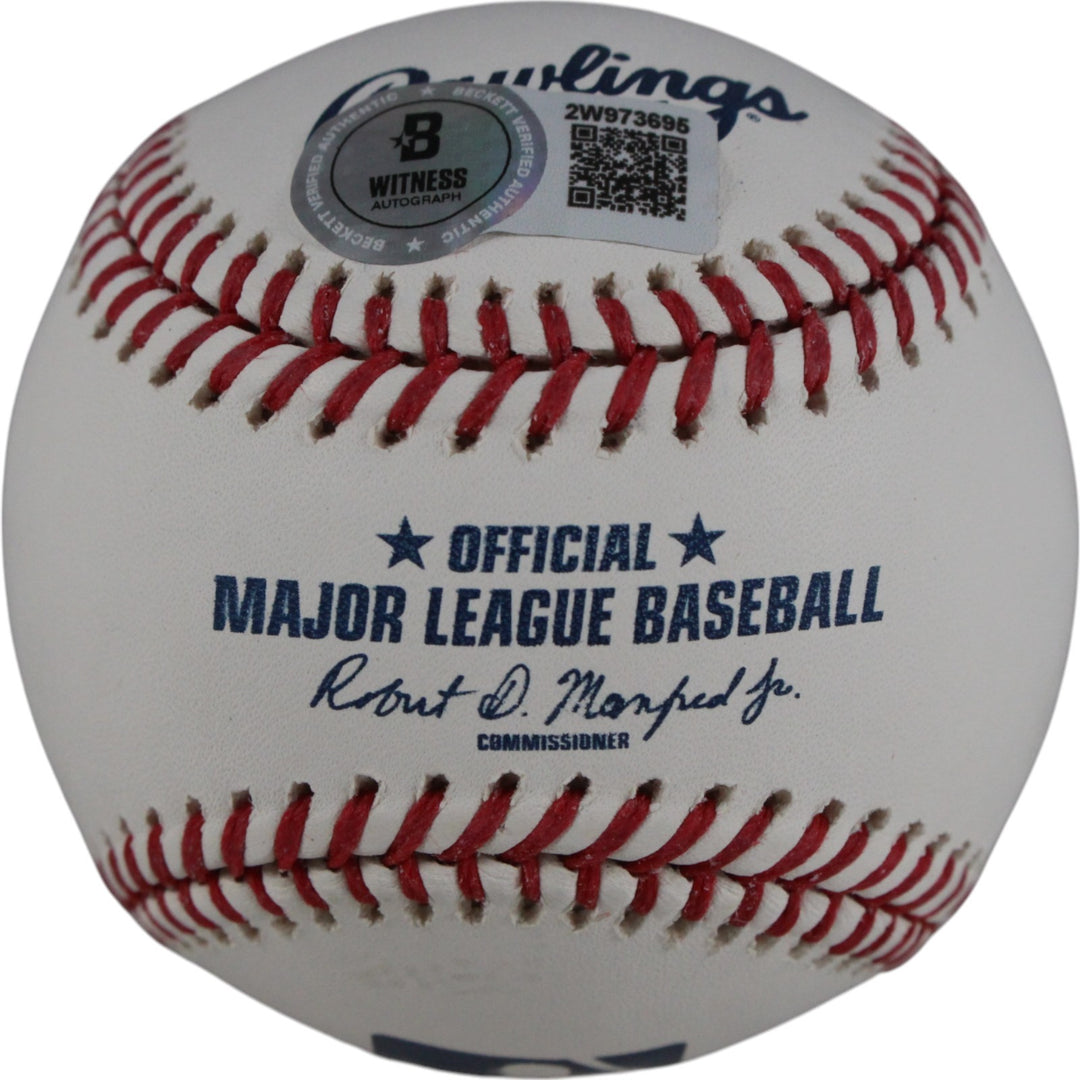Eddie Murray Autographed Baltimore Orioles OML Ball HOF Beckett Witness 50285