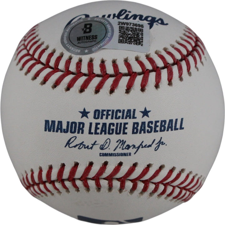 Eddie Murray Autographed Baltimore Orioles OML Ball HOF Beckett Witness 50285