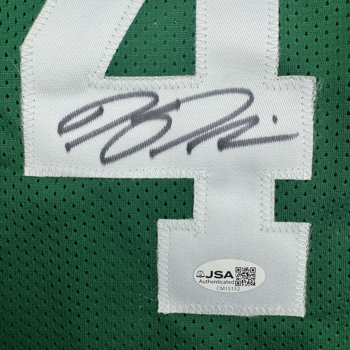 Autographed/Signed Kendrick Perkins Boston Green Basketball Jersey JSA COA