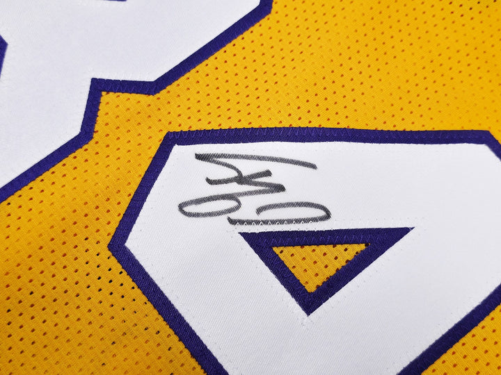 Los Angeles Lakers Shaquille O'Neal Autographed Signed Gold Jersey JSA