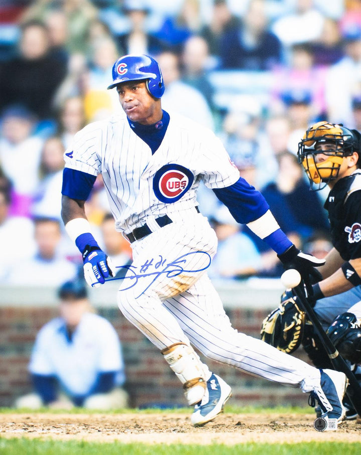 Sammy Sosa Signed 16x20 Chicago Cubs Photo BAS