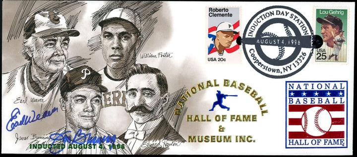 Jim Bunning Earl Weaver PSA DNA Signed 1996 First Day Cover Cache FDC Autograph