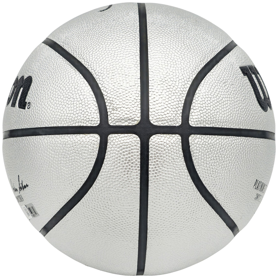 Allen Iverson Auto Platinum Edition Composite Leather Basketball 76ers Beckett