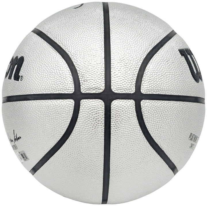 Allen Iverson Auto Platinum Edition Composite Leather Basketball 76ers Beckett