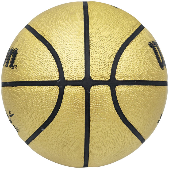Allen Iverson Signed Gold Edition Composite Leather Basketball 76ers Beckett Wit