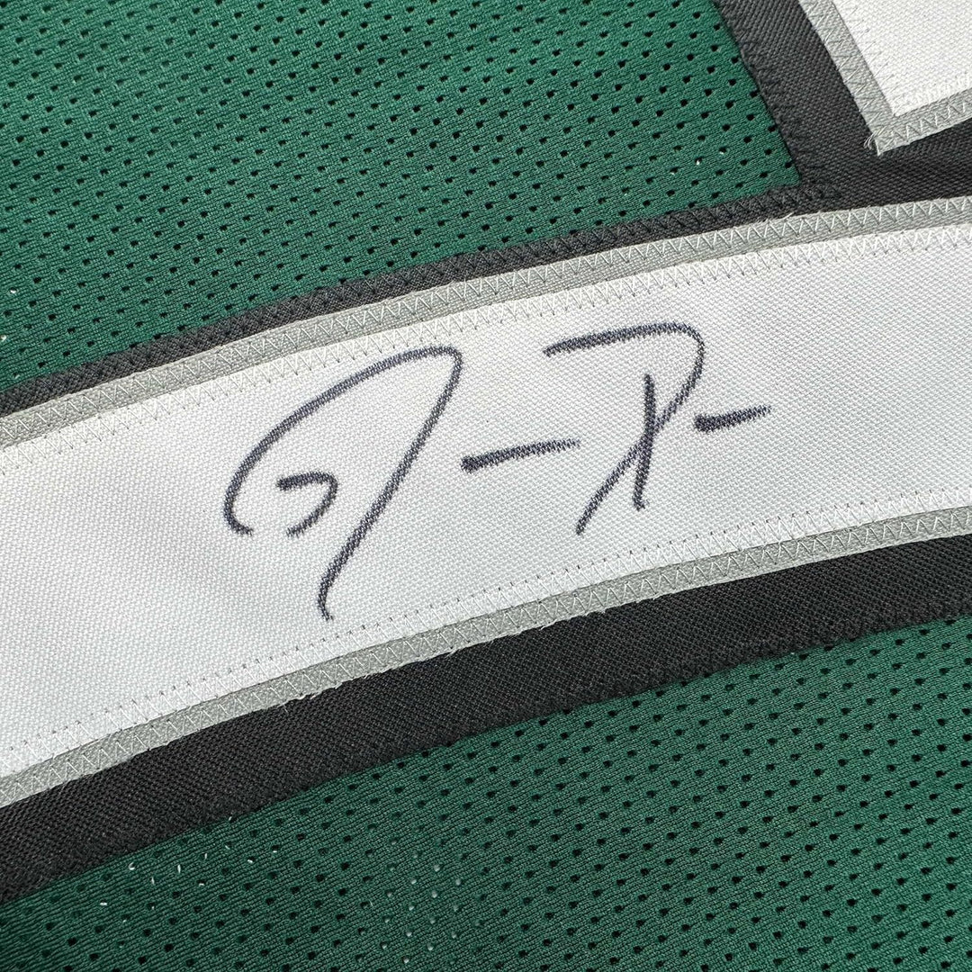 FRAMED Autographed/Signed JASON PETERS 33x42 Philadelphia Green Jersey JSA COA